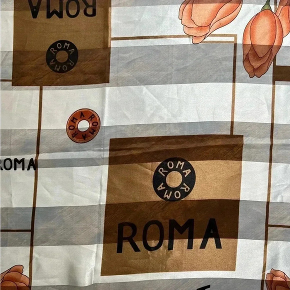 VINTAGE: Roma (Rome) Italy souvenir women’s scarf. - Picture 4 of 8